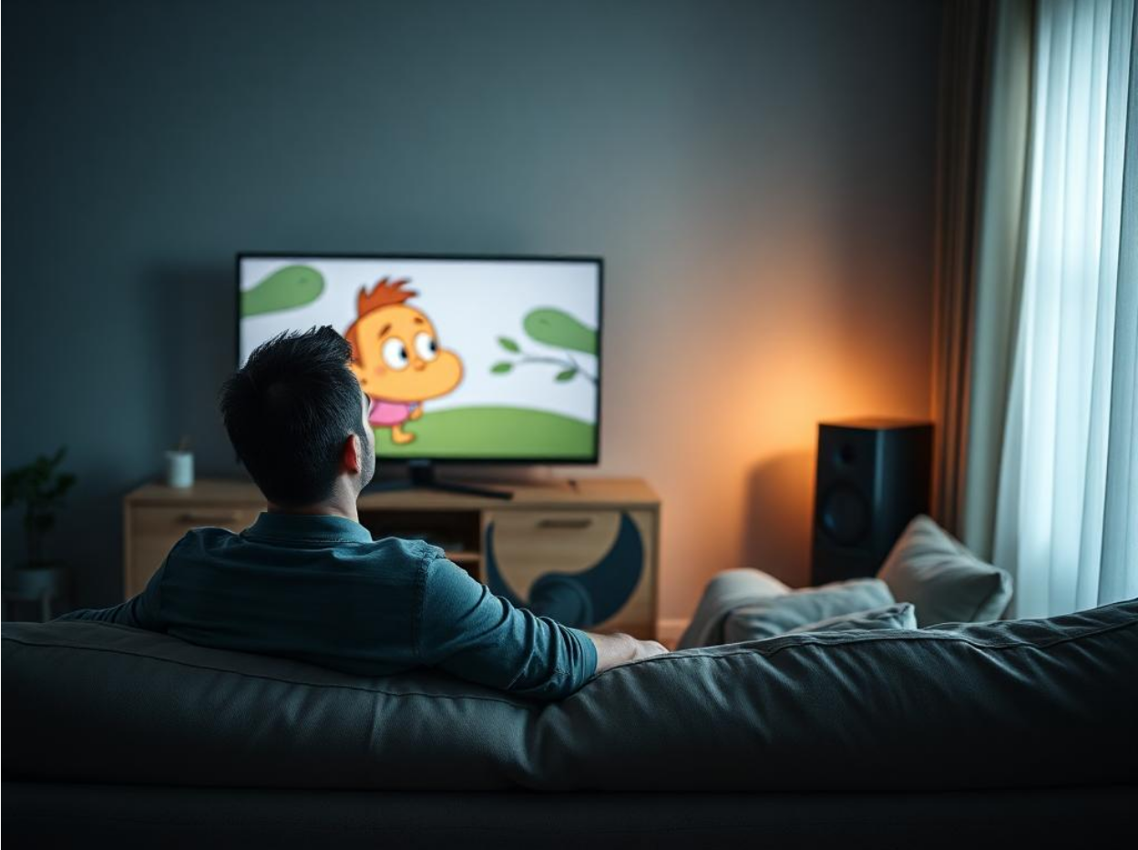 AI cartoon in TV marketing