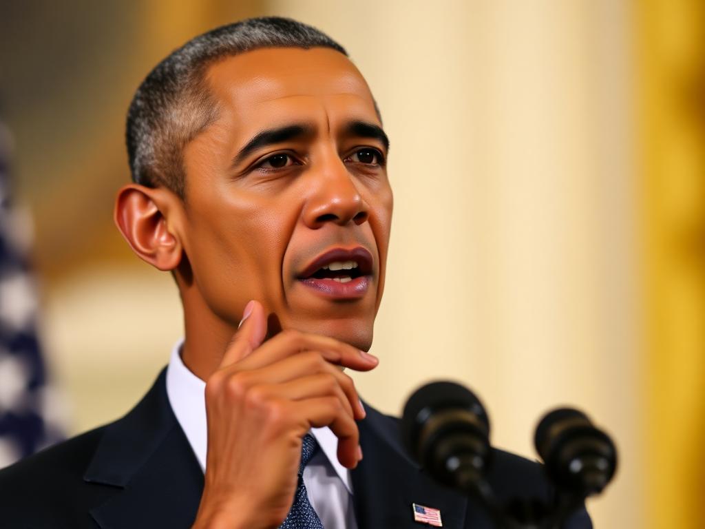 Barack Obama has a unique sounding voice