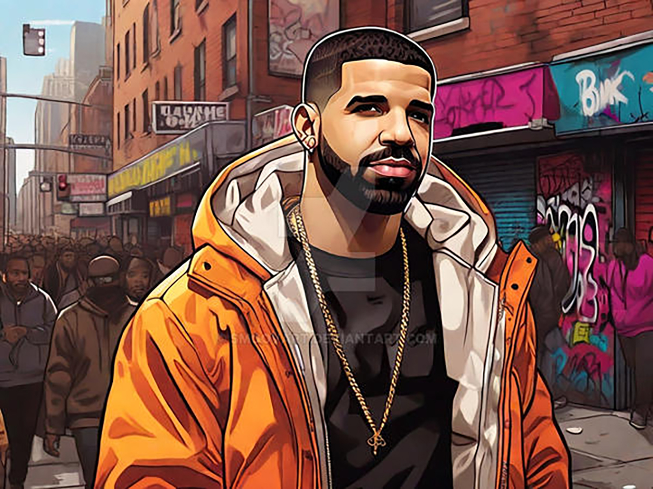 Drake AI Art Generation