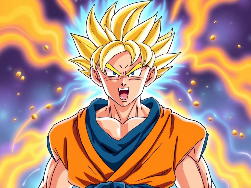 Goku from Dragon Ball speaking