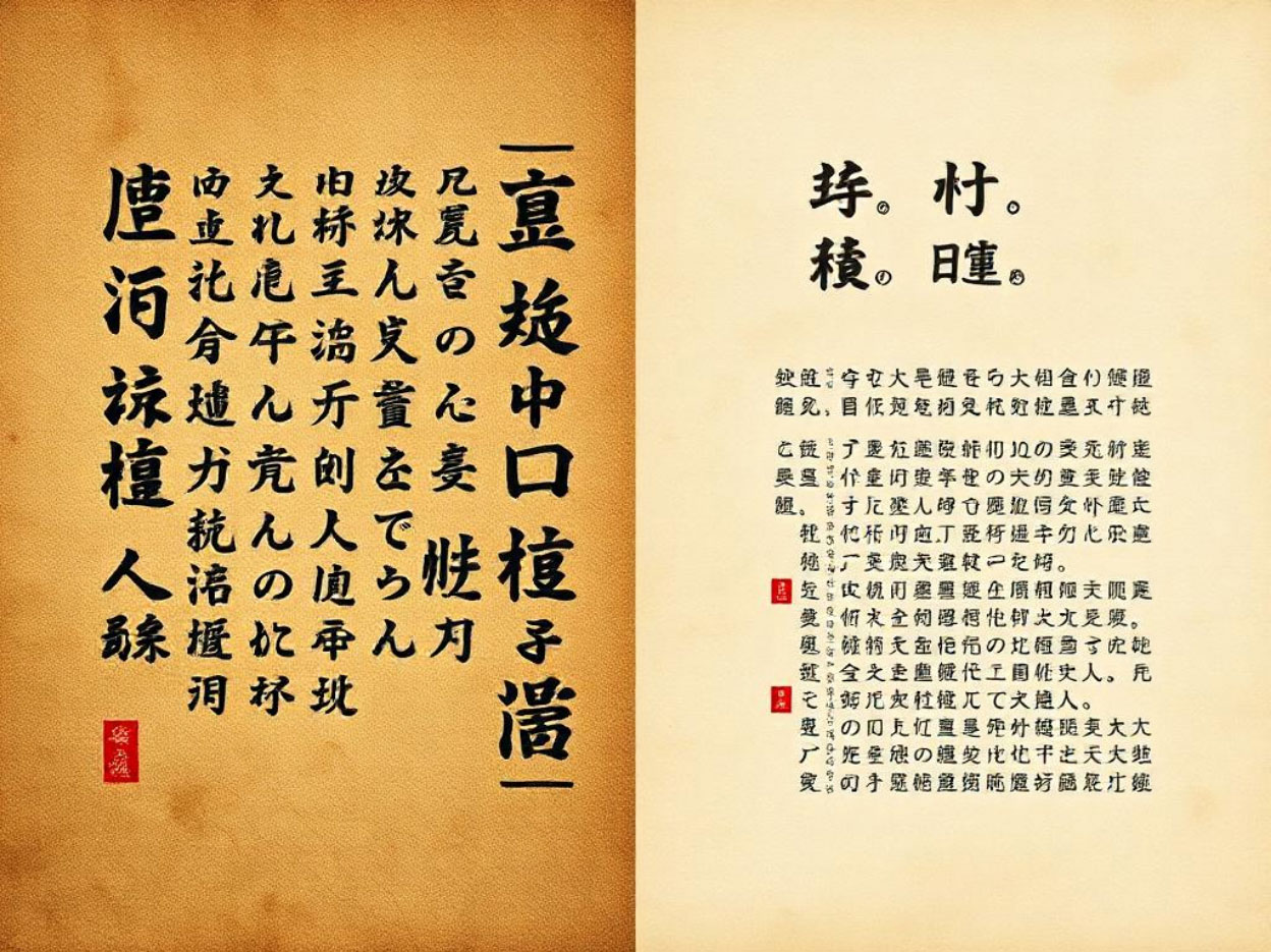 History of ancient vs modern Japanese text